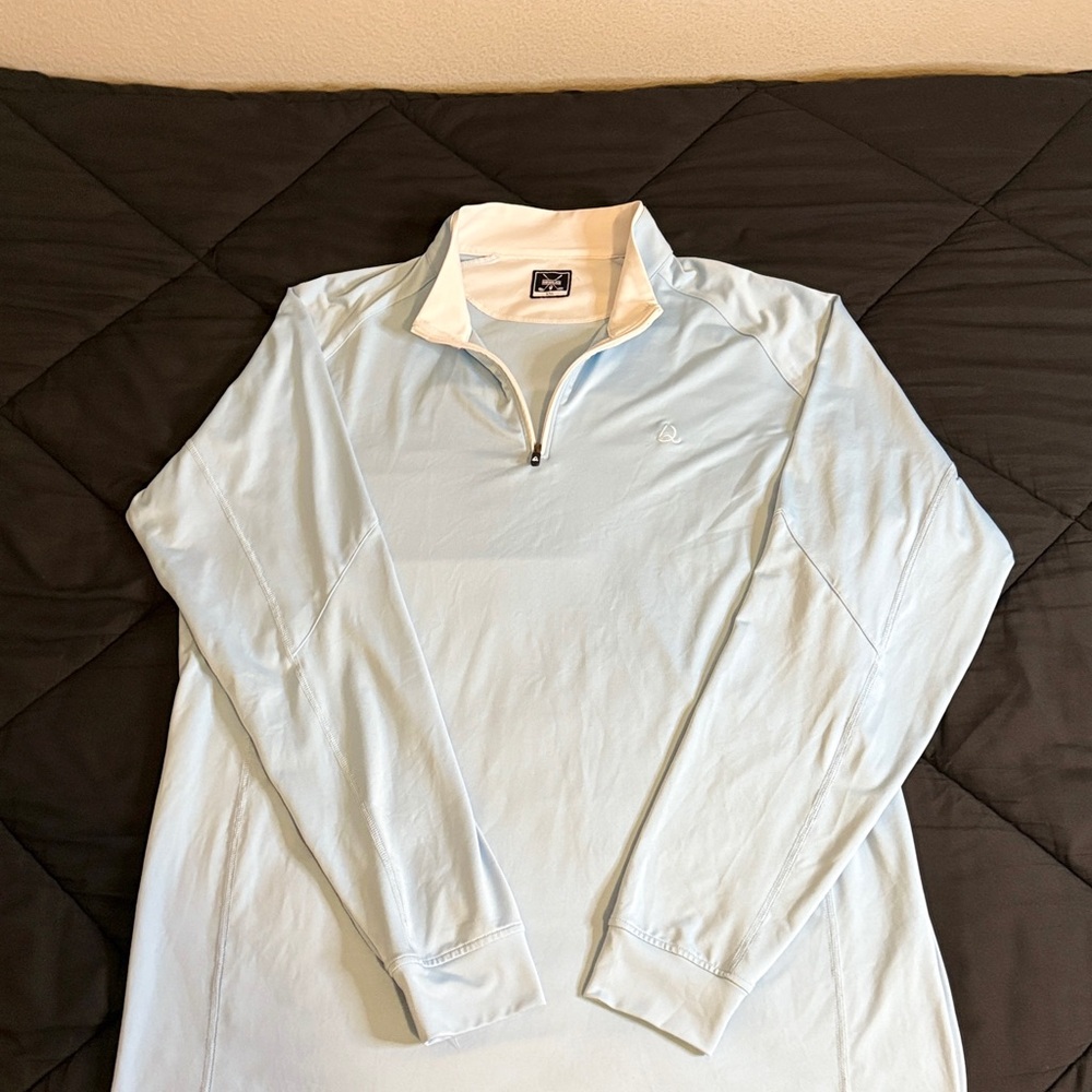 Deolax Light Blue Quarter-Zip Pullover